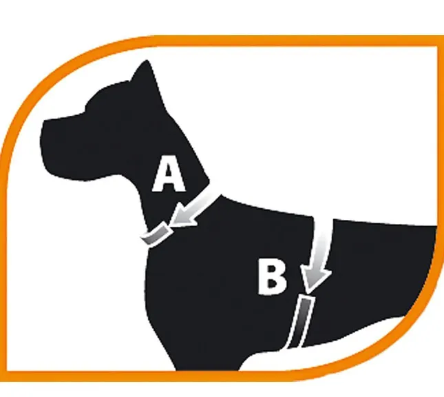 Ferplast KAORI P Small - Регулируем нагръдник за кучета със светлоотразителни нишки, A: 30-32 см B: 36-44 см. - жълто черен 2