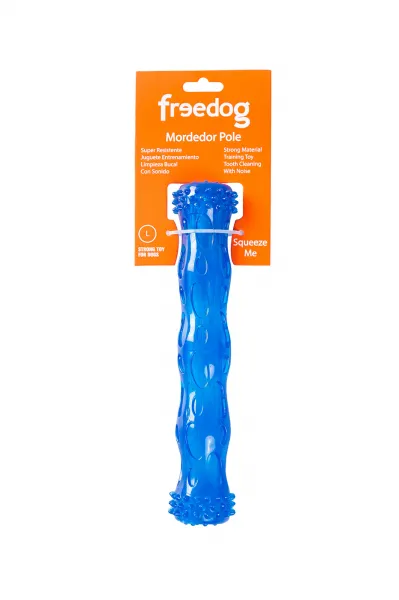 Freedog Pole Chew With Squeaker Blue - Забавна играчка за кучета за дъвчене, 17,8 см. - синя 1