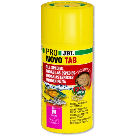 JBL Pronovo TAB M - Храна на таблетки за всички аквариумни рибки от 1-20 см,58 гр./100 мл.