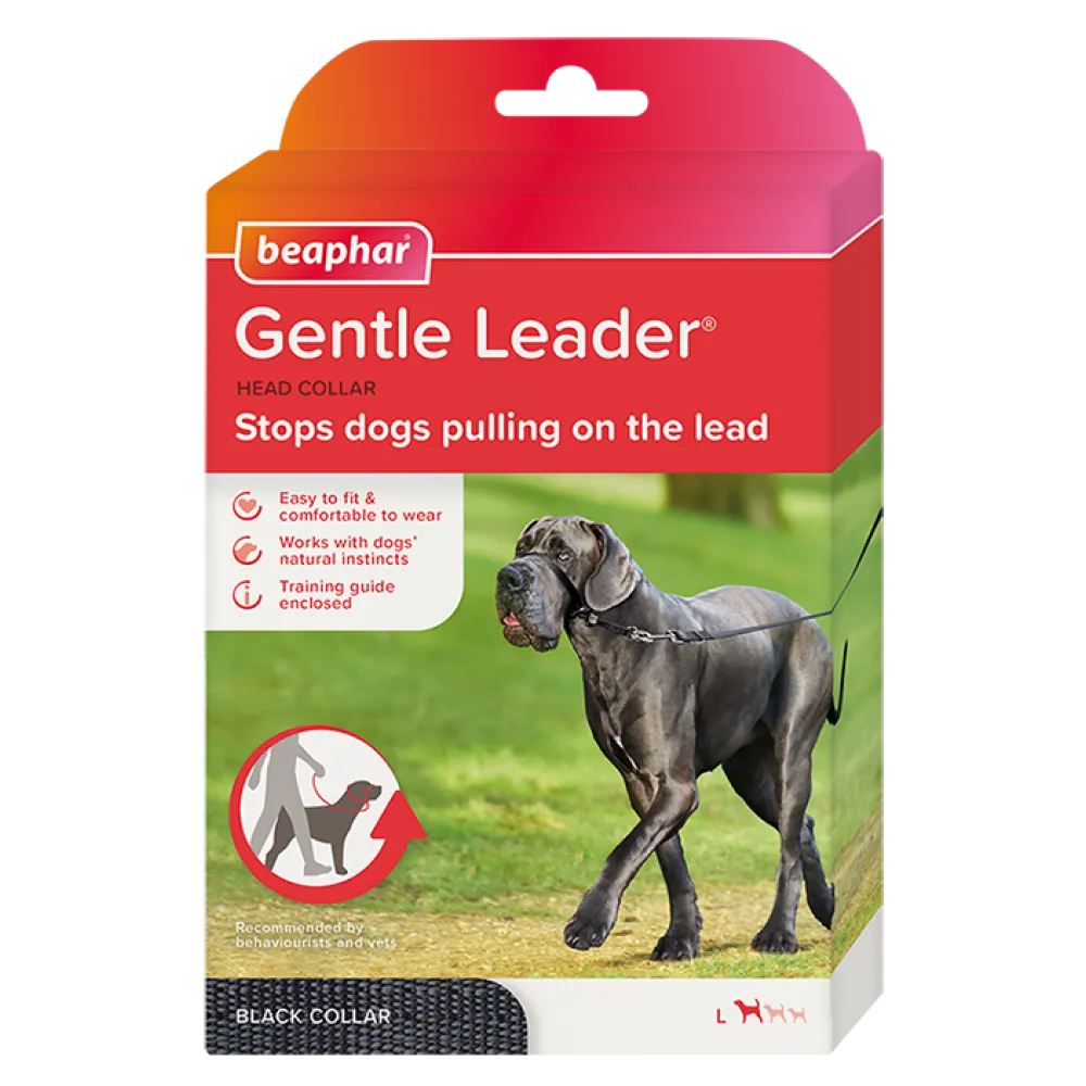 Beaphar Gentle Leader - Повод срещу дърпане за кучета от едри породи, черен 1