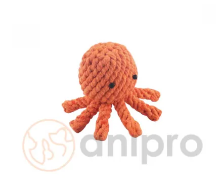 Anipro Play - Въжена играчка за кучета под формата на октопод, 12 см.- 120 гр.