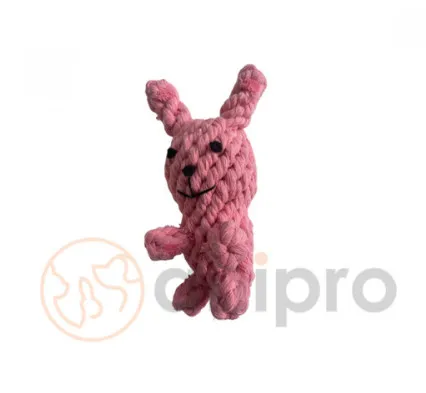 Anipro Play - Въжена играчка за кучета под формата на заек, 90 гр.