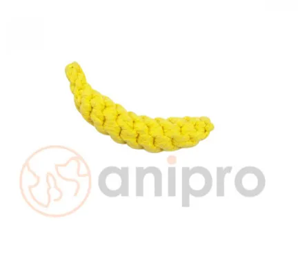 Anipro Play - Въжена играчка за кучета под формата на банан, 18 см. 60 гр.