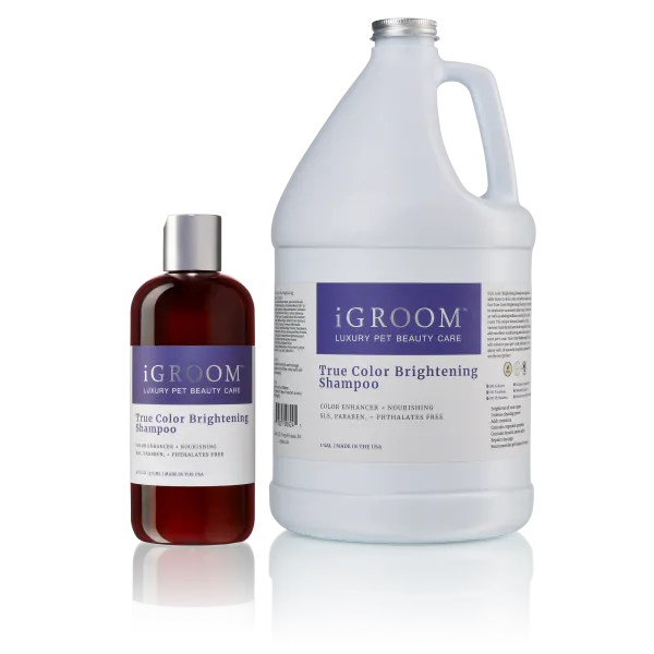 Igroom Color Brightening Shaampoo - Изсветляващ шампоан за кучета, придава блясък на матовата козина и е безопасен за всички цветове козина, 473 мл.