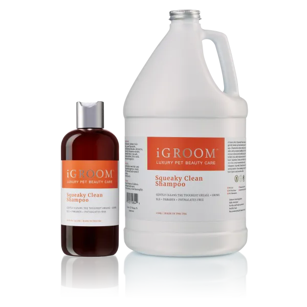 Igroom Squeaky Clean Shampoo - Силен шампоан за кучета преминаващ през всякакви мазни натрупвания и мръсотия, 473мл.