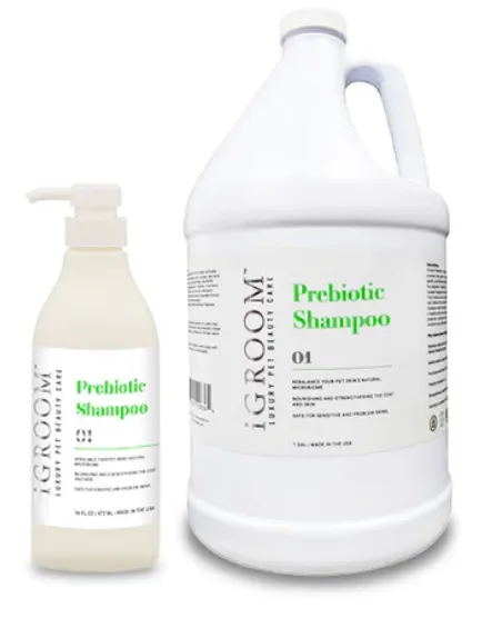 Igroom Prebiotic Shampoo - Пребиотичен шампоан за кучета, за насърчаване на растежа, нежно почиства козината и кожата, 473 мл.