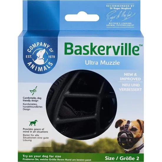 Baskerville Ultra Muzzle - Намордник за кучета, размер 2 за средни породи като кокер, бигъл 1