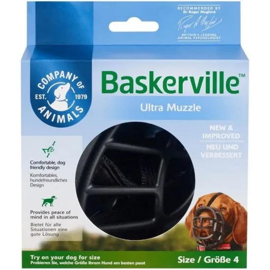 Baskerville Ultra Muzzle - Намордник за кучета размер 4, за средни и едри породи като поинтер, питбул 1
