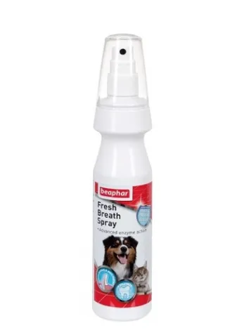 Beaphar Fresh Breath Spray – Спрей за уста за кучета и котки, с ензими протеаза, глюкозо оксидаза, амилоглюкозидаза, 150 мл.