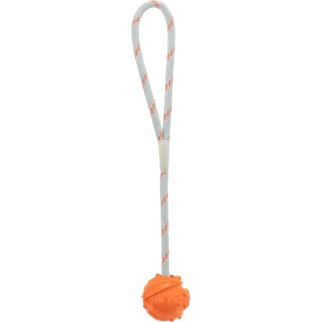 Trixie Ball on Rope - Забавна играчка за кучета, въже с топка за дърпане и дъвчене, 4.5/35 см.