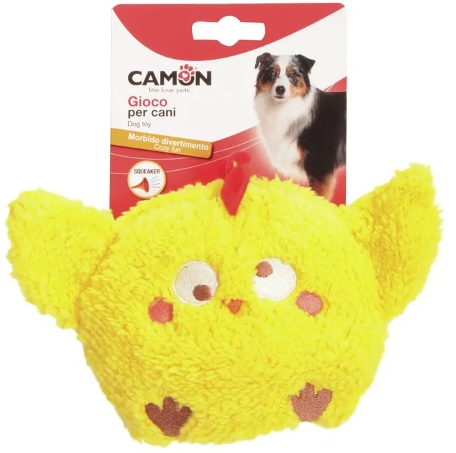 Camon - Кучешка играчка във форма на плюшено пиле, 20 см.