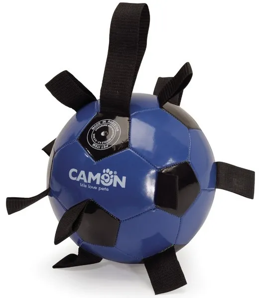 Camon - Футболна топка за кучета - синя, 21 см.