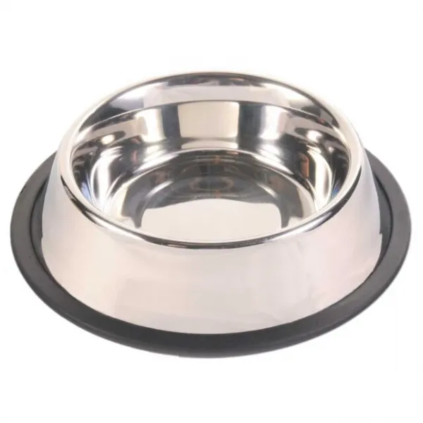 Trixie Stainless Steel Bowl - Метална купа за храна или вода за кучета и котки, 450 мл.