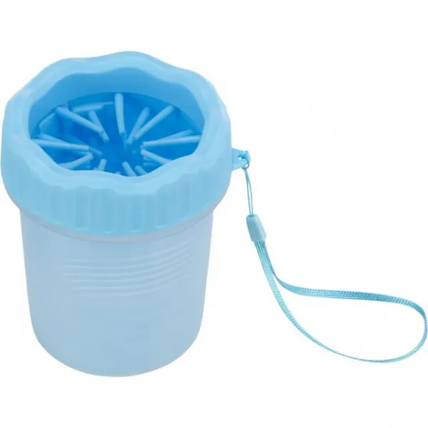 Trixie S-M - Paw Cleaner - Силиконова чашка за почистване на лапи, синя