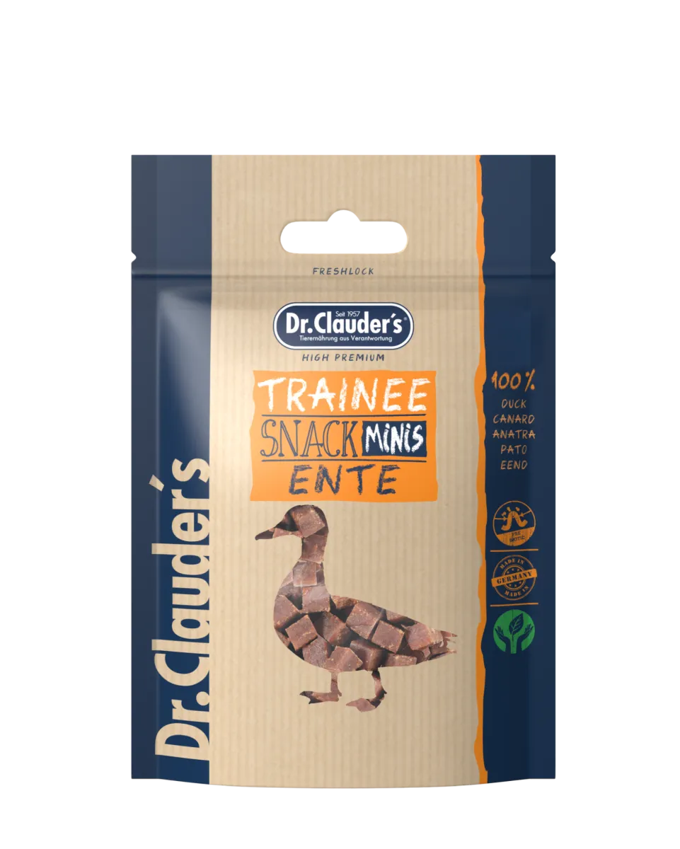 Dr.Clauder's  Mini Trainee Snack - Премиум лакомство за кучета от малки породи с патешко, 50 гр.