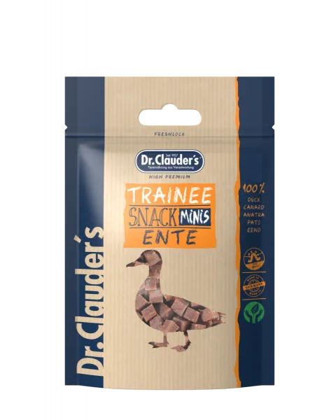 Dr.Clauder's  Mini Trainee Snack - Премиум лакомство за кучета от малки породи с патешко, 50 гр.
