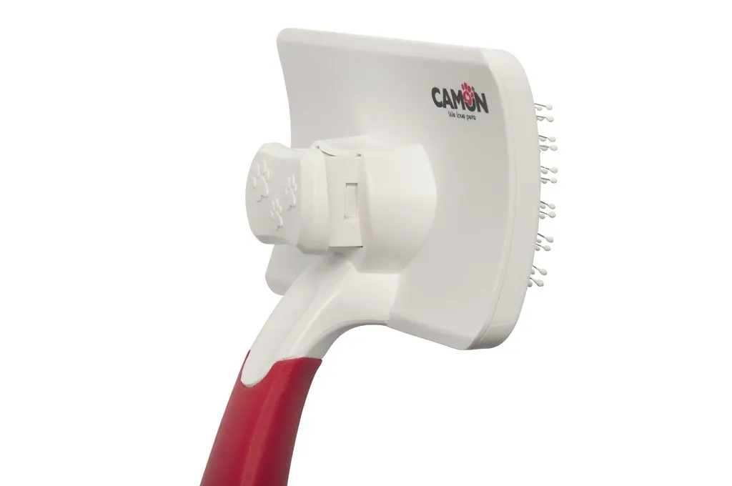 Camon Self-cleaning slicker brush Small - Самопочистваща се четка за кучета и котки, 8,6 см. 3