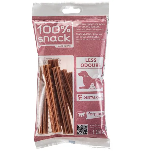 Ferplast Snack Medium - Dental Stick Snowflake Yucca - Натурални и вегетариански дентални стикове за кучета с юка, 105 гр. 1