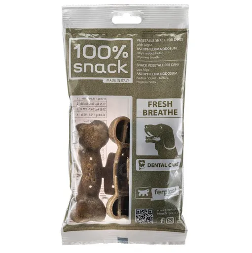 Ferplast Snack Fillable - Bone Ascophillum Medium – Натурални и вегетариански дентални стикове за кучета във форма на кокал с аскофилум, 105 гр. 1