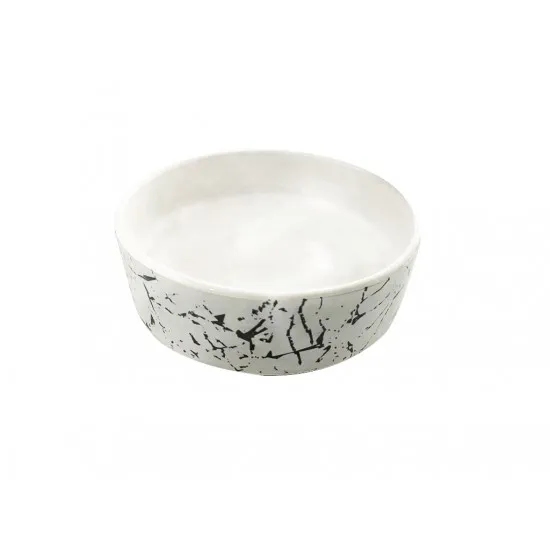 Anipro Marble - Керамична купа за кучета и котки за храна и вода, мрамор 15 см, 0.7 литра