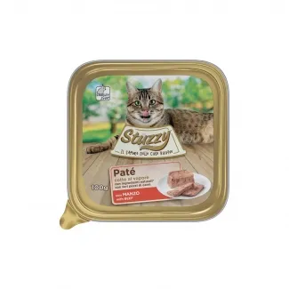 Mister Stuzzy Cat With Beef -Пастет за израснали котки с говеждо месо, 7 броя х 100 гр.