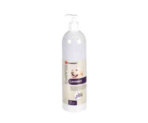 Flamingo Shampoo - Шампоан за кучета с антибактериално действие с лавандула за всеки тип козина, 1 литър