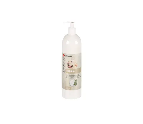 Flamingo Shampoo - Натурален шампоан за кучета, поддържащ и укрепващ козината, със зехтин за всеки тип козина, 1 литър