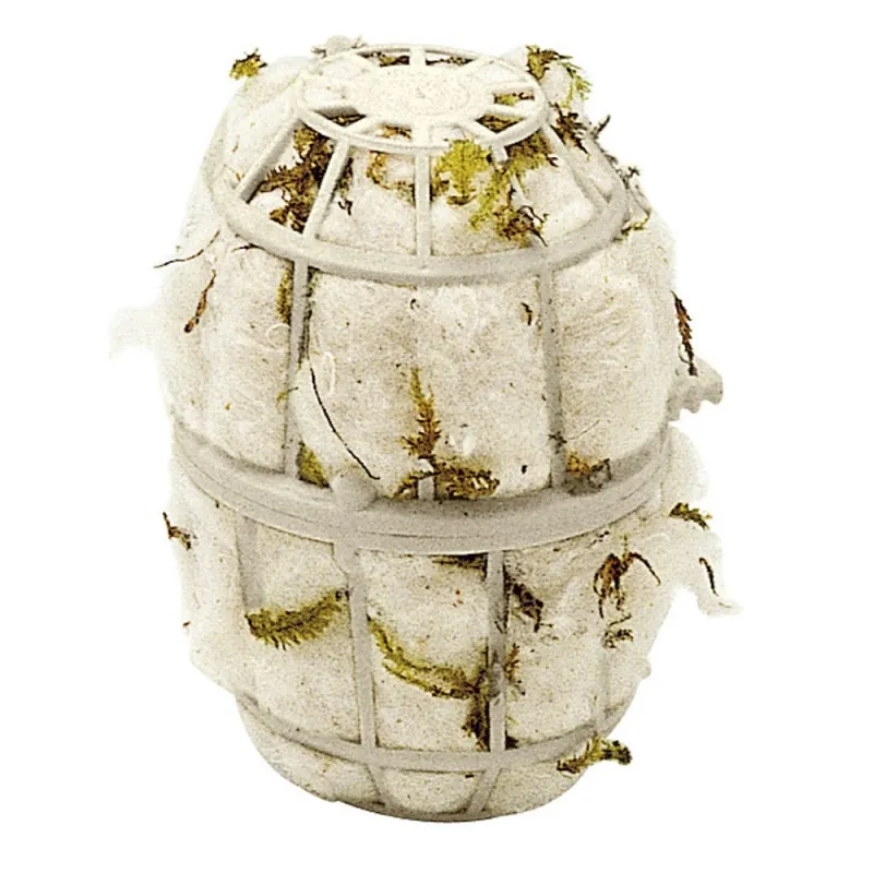 Ferplast basket net- Висококачествена вата от eстествен памук за гнезда на канарчета, екзотични и малки птици, 8,1 / 10 см.- ø 7 см. 2
