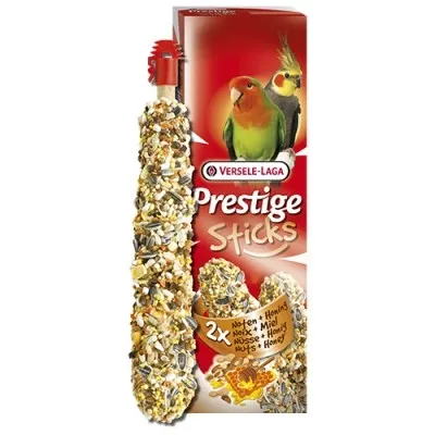 Versele-Laga - Sticks Big Parakeets Nuts & Honey - стик за средни папагали с ядки и мед - опаковка 140 г (2 бр. х 70 гр.)