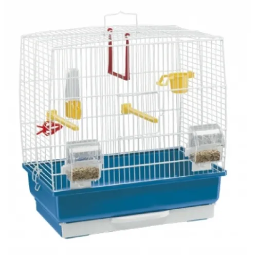 Ferplast - Cage Rekord 3 White - Оборудвана клетка за канарчета, екзотични и други малки птици - размер 49 х 30 х 48,5 см. 2