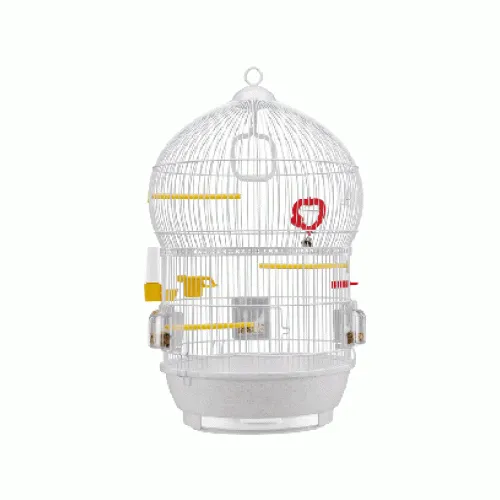 Ferplast - Cage Bali White -Оборудвана клетка за канарчета, екзотични и други малки птици - размер Ø43,5 x H 68,5 см. 2