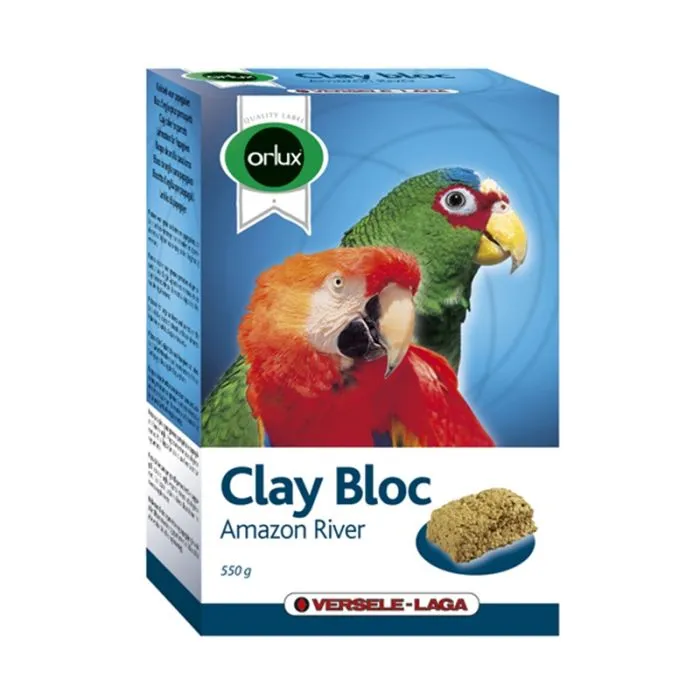 Versele-Laga - Clay Bloc Amazon River Хранителна добавка за големи папагали - опаковка 550 г