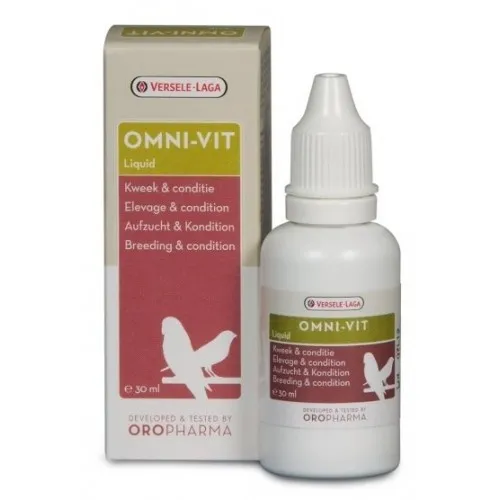 Versele-Laga - Omni-Vit Liquid Течна хранителна добавка за птици - опаковка 30 мл
