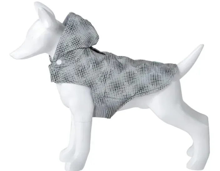 Freedog Abrigo Flash - Водоустойчиво модерно палто за кучета с качулкa, 40 см.