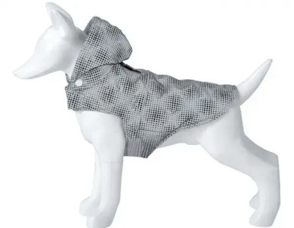 Freedog Abrigo Flash - Водоустойчиво модерно палто за кучета с качулкa, 25 см.