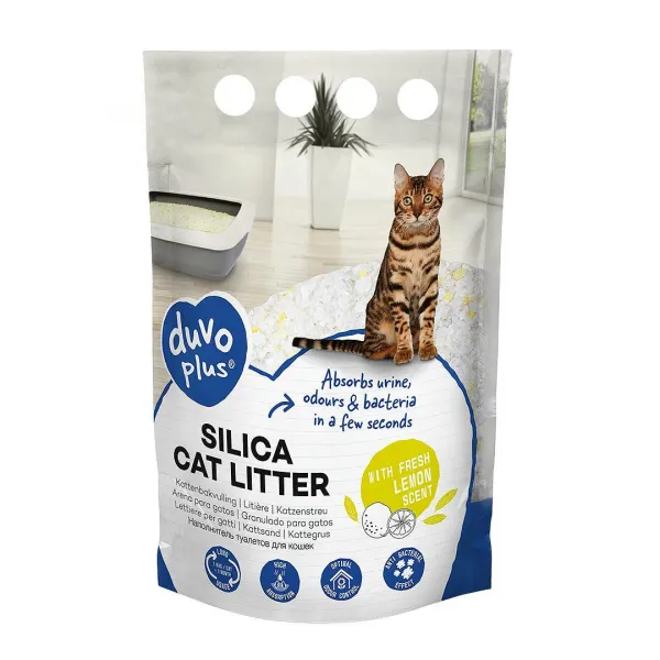 Duvo - Силиконова тоалетна за котки с аромат на лимон 5 л.