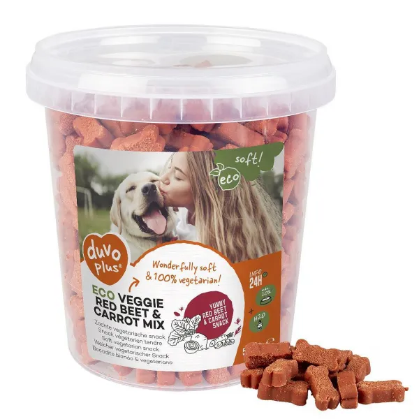 Duvo Soft Eco Veggie - Меки лакомства за кучета от червено цвекло и моркови, 500 гр.