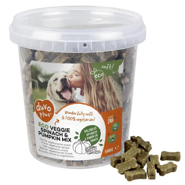 Duvo Soft! Eco Veggie - Меки лакомства за кучета от спанак и тиква, 500 гр. 1