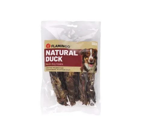 Flamingo Nature Snack - Лакомство за кучета, 100% патешки шийки, 150 гр. 1