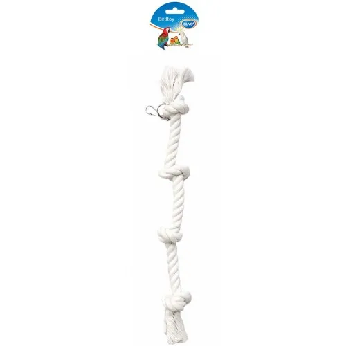 Duvo - Играчка въже за папагали, с 4 възела, 50 см.