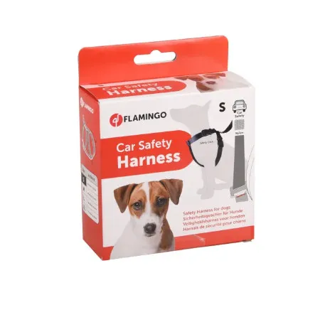 Flamingo S - Предпазен регулируем нагръдник за кола за кучета, A:33-50см B:43-56см C:25мм 2