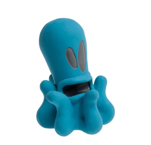Flamingo - Латексова играчка за кучета във форма на син октопод, 12 см.