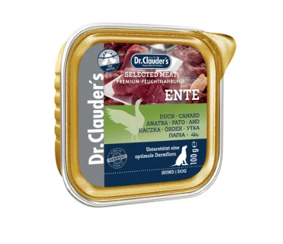 Dr.Clauder's Selected Meat Ente /Pre Biotics/ - консервирана храна с патешко месо за кучета, 6 броя х 100 гр.