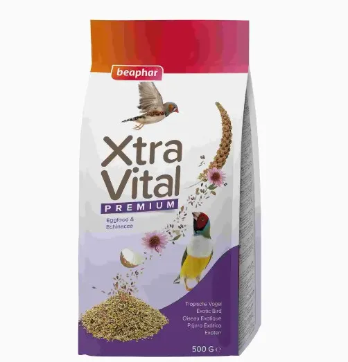 Beaphar XtraVital Exotic Bird  - Премиум храна за екзотични птици от семена, плодове и яйчна храна, 500 гр.