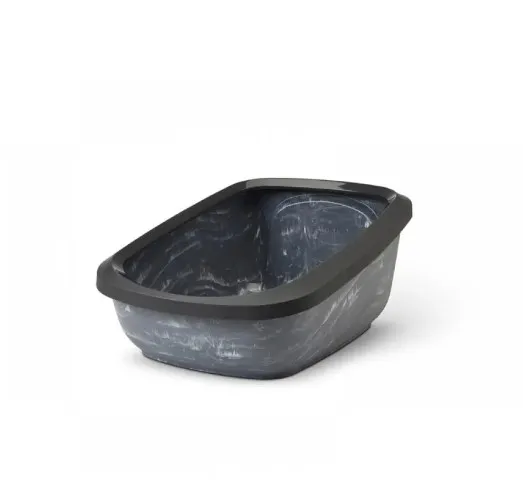 Savic Aseo Jumbo Marble - Котешка тоалетна с борд, черен мрамор/антрацит, 67.5x48.5x28 см. 1