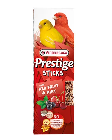 Versele Laga - Prestige Sticks Canaries with Red Fruit & Mint – Лакомство за канари – стикове с червени плодове и мента,2х30гр. 1