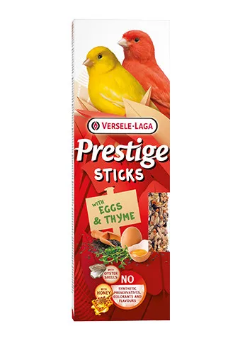 Versele-Laga Prestige Sticks Canaries with Eggs & Thyme- Лакомство за канари – стикове с яйца и мащерка, 2х30гр. 1