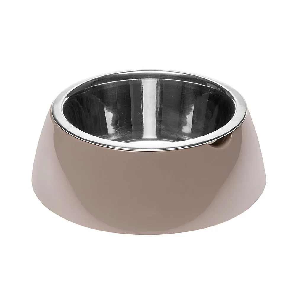 Ferplast Jolie M Tortora Ciotola -  сива купа за храна или вода за кучета и котки 20 x 6,7 см - 850 мл