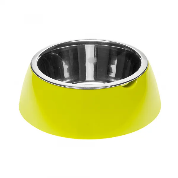 Ferplast Jolie M Verde Ciotola -  жълта купа за храна или вода за кучета и котки 20 x 6,7 см - 850 мл