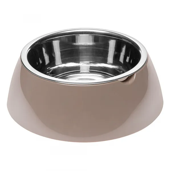 Ferplast Jolie L Tortora Ciotola -  сива купа за храна или вода за кучета и котки 23,3 x 7,5 см - 1200 мл